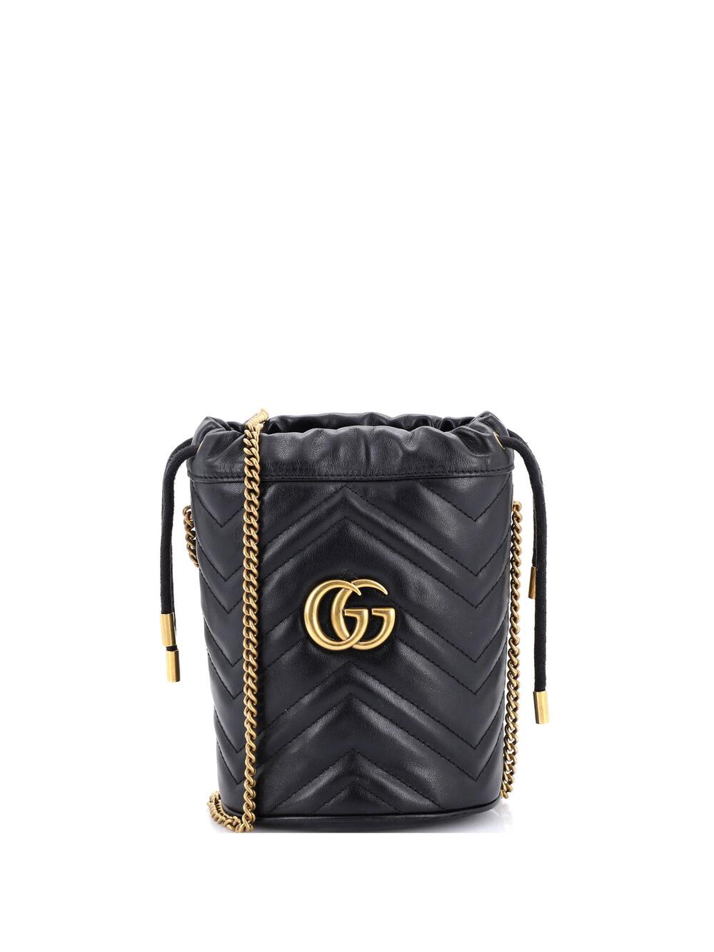 Gucci Gg Marmont Bucket Bag Matelasse #220206G10B